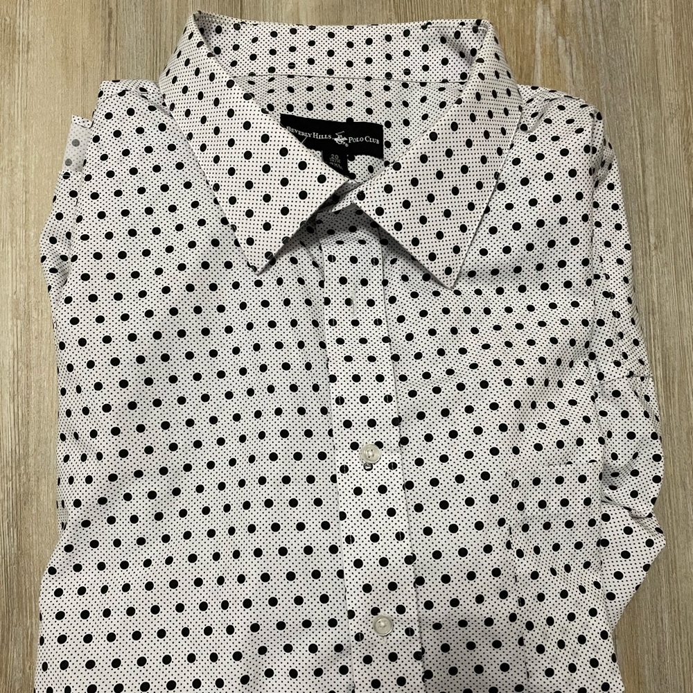 Black & white polka dots shirt